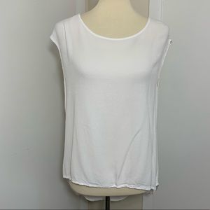 Forever 21 Sleeveless Semi-Sheer High-Low Top